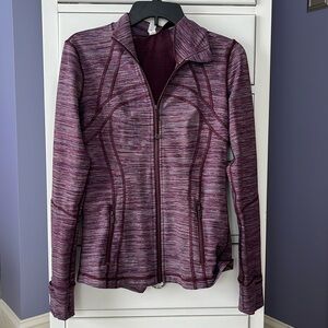 Women’s size 8 purple stripe Lululemon Athletica jacket in perfect condition